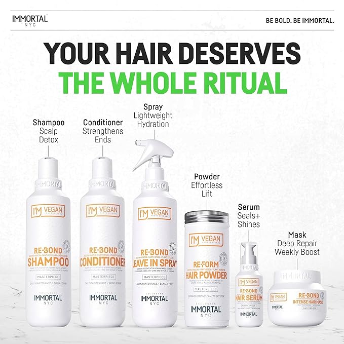 Immortal NYC Re-Form Original Pomade – Medium Shine & Strong Hold - Men's Water-Based Hair Balm - Vegan Styling Cream with Biotin, Keratin & Panthenol for All Hair Types