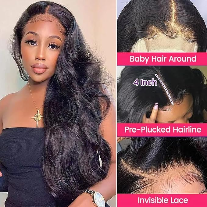12A Body Wave Bundles with Closure Human Hair 12 14 16+10 Inch Brazilian Virgin Body Wave Human Hair Weave 3 Bundles with 4x4 HD Lace Closure