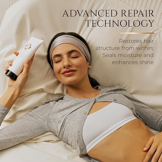 DEEP REPAIR HAIR TREATMENT – Intensive Hair Mask for Damaged Hair – Color Protection Mask with Hydrolyzed Silk Protein & Collagen – Deep Hydration – Made in Israel Hair Care, 16.9 Fl Oz