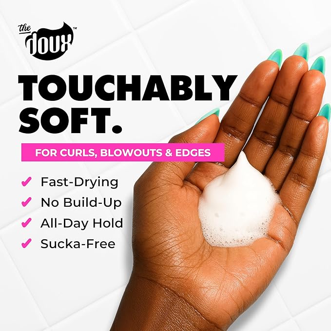 The Doux Multi-Use Mousse for Curly Hair – The Doux Mousse Def Texture Foam for Styling, Curl Definition, Volume & Shine – Curl Cream Alternative for Textured Hair & Natural Hair Styles