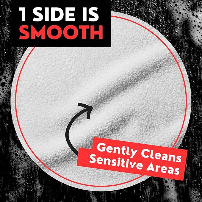 Bye Bye Loofah Double-Sided Exfoliating Washcloth with Hand Pocket – Rough & Soft Texture for Deep Clean, Smooth Skin, Fast Drying Body Scrubber for Shower or Bath