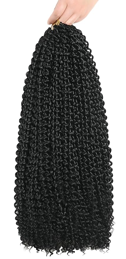 FUTAI Passion Twist Hair 7 Packs 18 Inch Pre Looped Water Wave Crochet Hair Bohemian Braids for Black Women