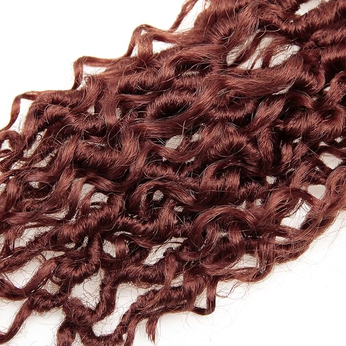 Goddess Locs Crochet Hair 10Inch 8Packs Curly Faux locs Crochet Hair Boho Locs Short River Locs Hippie Locs Bohemian Locs Crochet Braids for Black Women(350, 10inch(Pack of 8))