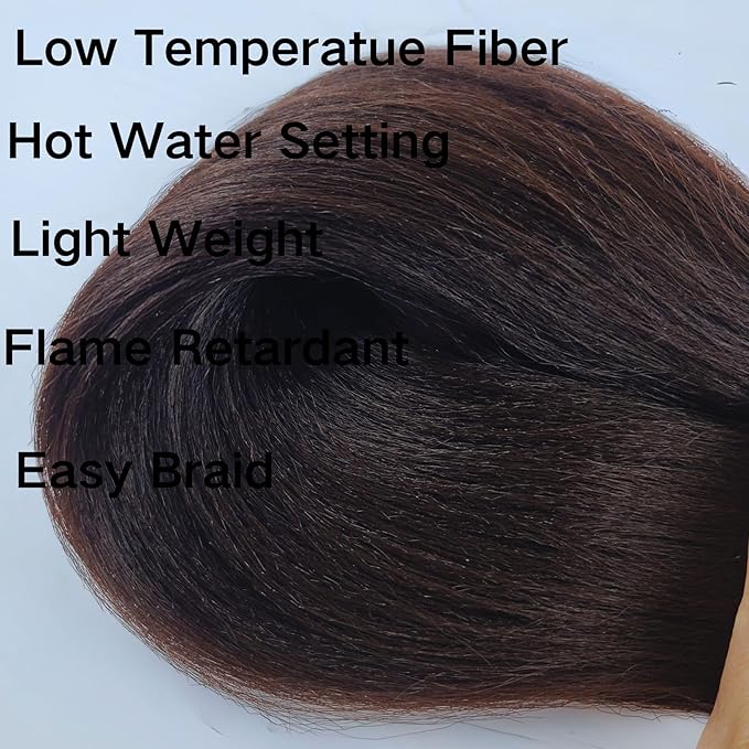 Kids Braiding Hair Pre stretched 16 inches Color 4 Yaki ez Braid Braiding Hair for Kids Knotless Braids