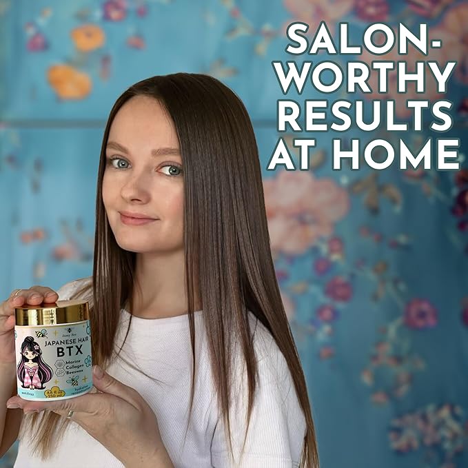 HAIR MASK FOR DAMAGED HAIR TREATMENT Japanese BTX - 8.8 oz Collagen & Keratin Treatment with Beeswax & Seaweed, Intense Hydration, Anti-Frizz,Formaldehyde-Free,Protein Repair for Dry Hair