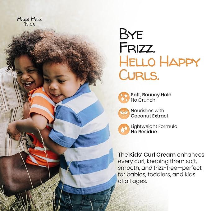 Kids Curl Cream With Coconut Oil, Curly Hair Cream, Coconut and Lime Twist, 12 oz