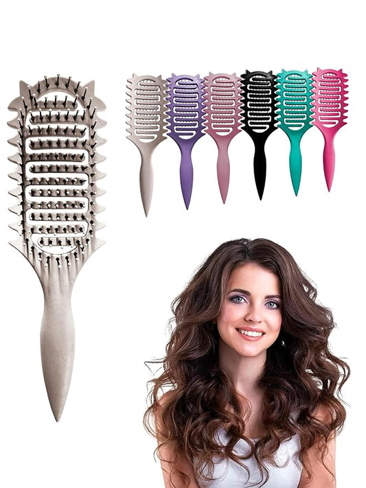 Curl Defining Brush,2025 Vented Hair Brush for Detangling Styling,Curl Brush For Curly Hair Wet,Shaping And Defining Curls For Women and Men(Off White)
