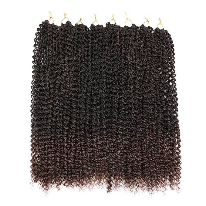 Alrence Passion Twist Hair 24 Inch 8 Packs Water Wave Crochet Hair Curly Braiding Hair For Butterfly Locs Long Bohe Crochet Braids (24 Inch (Pack of 8), 1B/33)
