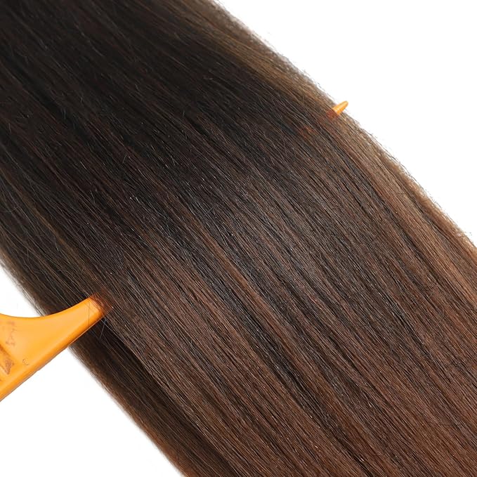 24inch ombre Braiding Hair Pre Stretched T1B30,8 packs pre stretched braiding hair for black Girl,tone ombre braiding PreStretched yaki texture Hair