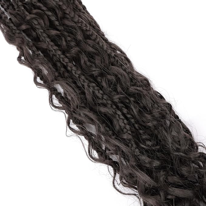 24inch Goddess Box Braids Crochet Hair 8 Packs Synthetic Braiding Hair Extensions for Black Women
