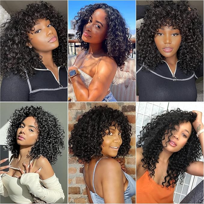 QRHSUKA GoGo Curl Crochet Hair Short Curly Crochet Hair for Women Beach Curl Water Wave Deep Twist Crochet Braids Synthetic Braiding Hair Extensions (12 inch(Pack of 6), #118)