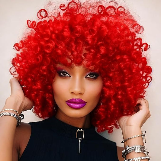 Red Short Jamaican Bounce Crochet Hair 5 Packs 2X Ringlet Wand Curl Crochet Hair 8 Inch Curly Crochet Hair Extensions Curly Crochet Braiding Hair 100 Roots