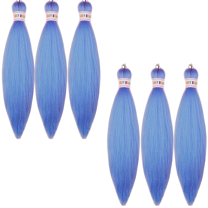 Kids Braiding Hair Pre stretched Bob Blue Braiding Hair Pre stretched