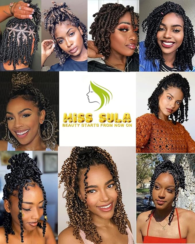 12 Inches 8 Packs Passion Twist Crochet Hair-Pre-twisted Passion Twists,Pre-Looped Crochet Braids Made Of Bohemian Hair Synthetic Braiding Hair Extensions (12 Inch(Pack of 8), T30)
