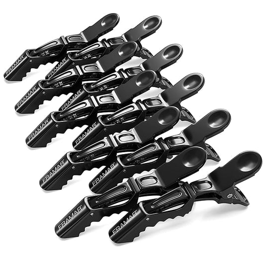 FRAMAR Black Alligator Clips For Hair Styling 10 Pack – Professional Alligator Hair Clips For Women, Hair Clip For Women, Black Hair Clips For Styling – Firm Hold Without Slipping