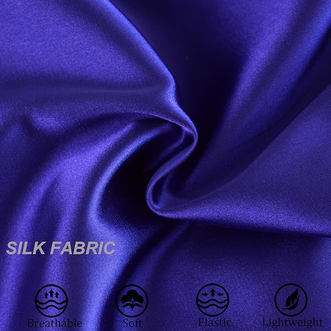 Silk Bonnet for Sleeping Satin Bonnets Double Layer Reversible Hair Cap Bonnet for Women Long Curly Braid Hair (Regal Purple)