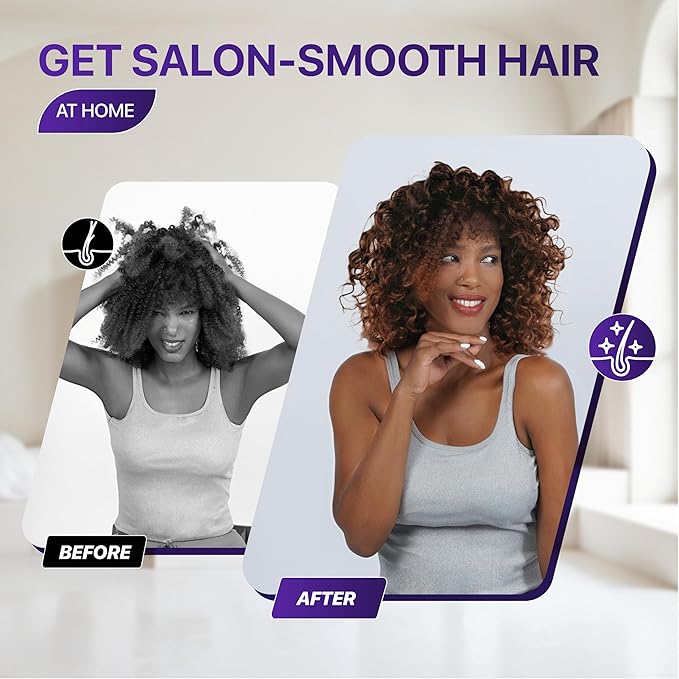 Bonnet Hair Dryer Attachment w/A Headband Integrated That Reduces Heat Around Ears & Neck - Diffuser Cap for Hair Dryer Curly Hair, Speeds Up Drying Time, Deep Conditioning at Home - Large (Purple)