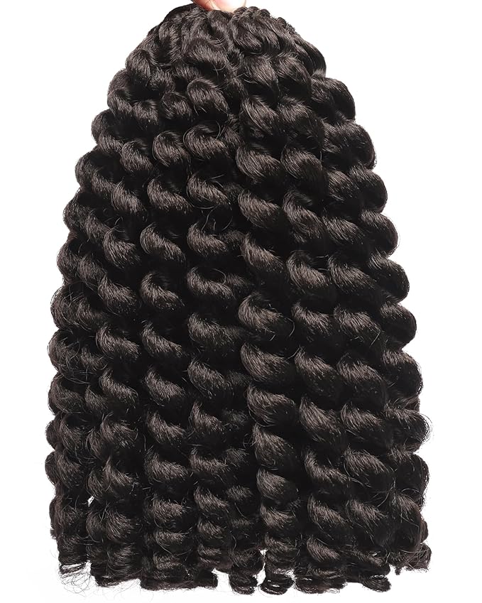 3 Packs 2X Ringlet Wand Curl Jamaican Bounce Crochet Hair 12 inch Synthetic Curly Crochet Hair Extensions Medium Shoulder Length Long Crochet Braiding Hair 20 Roots (12Inch (Pack of 3), 4#)