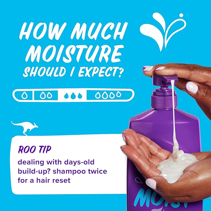 Aussie Miracle Moist Shampoo for All Hair Types - Dry, Curly, Coily, Wavy, Straight - Paraben-Free, Moisturizing, Gentle Cleansing with Avocado & Jojoba Seed Oil, 26.2 Fl Oz