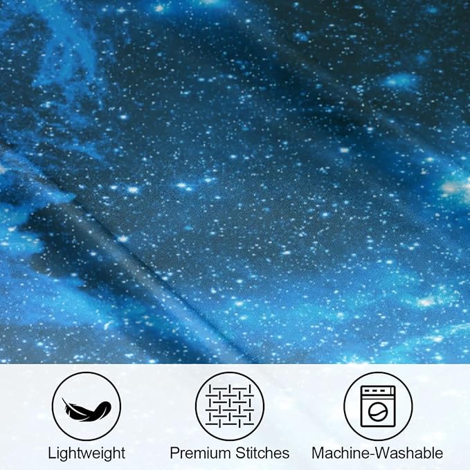 Galaxy Nebula Silky Satin Pillowcase for Hair & Skin, Bed Pillow Cases with Hidden Zipper Soft Breathable Pillow Covers for Sleeping King Size, 20x40in