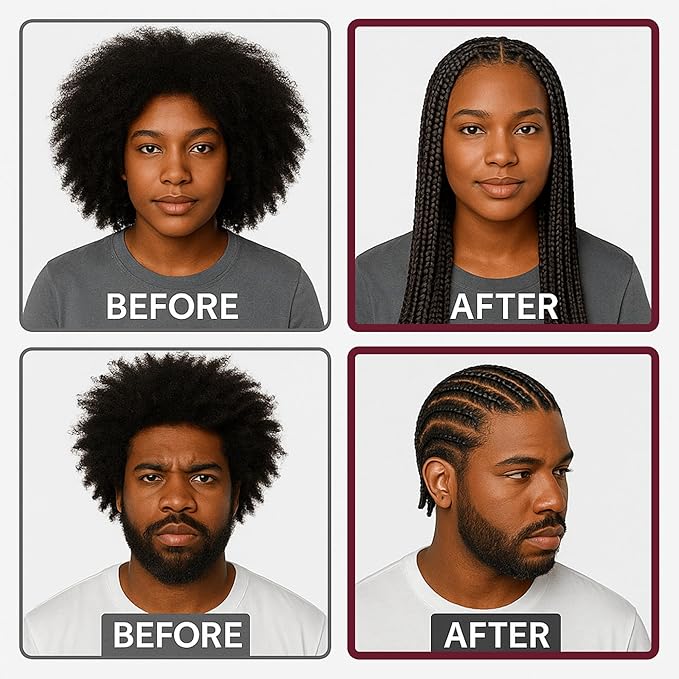 Grip&Loc Luxury Braid Gel Extreme Hold, High Shine Styling Gel & Edge Control, Flake Free with Tea Tree & Argan Oil for Hair, Sleek Braids, Locs & Twists, Made in Korea (5.29 fl oz)