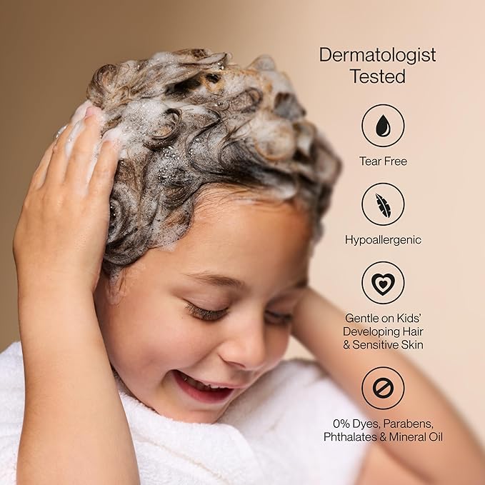 Suave Kids Purely Fun 3 in 1 Shampoo, Conditioner & Body Wash, Original Clean Scent, Hypoallergenic, Tear-Free Formula, Dermatologist Tested, 4 Count, 28 FL OZ