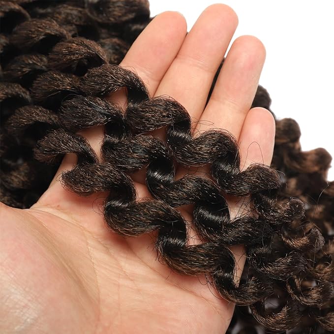 3 Packs 2X Ringlet Wand Curl Jamaican Bounce Crochet Hair 12 inch Synthetic Curly Crochet Hair Extensions Medium Shoulder Length Long Crochet Braiding Hair 20 Roots (12Inch (Pack of 3), T30