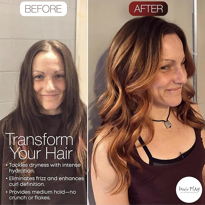 HairPlay Set #2 Hair Foam Mousse - Medium Hold Styling Foam for Frizz Control - Hair Mousse for Curls - Curl Defining Moisturizing Mousse for Wavy Hair - 8 Fl Oz