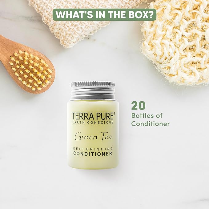 Terra Pure Conditioner, Travel Size Hotel Amenities, 1 oz (Case of 20)