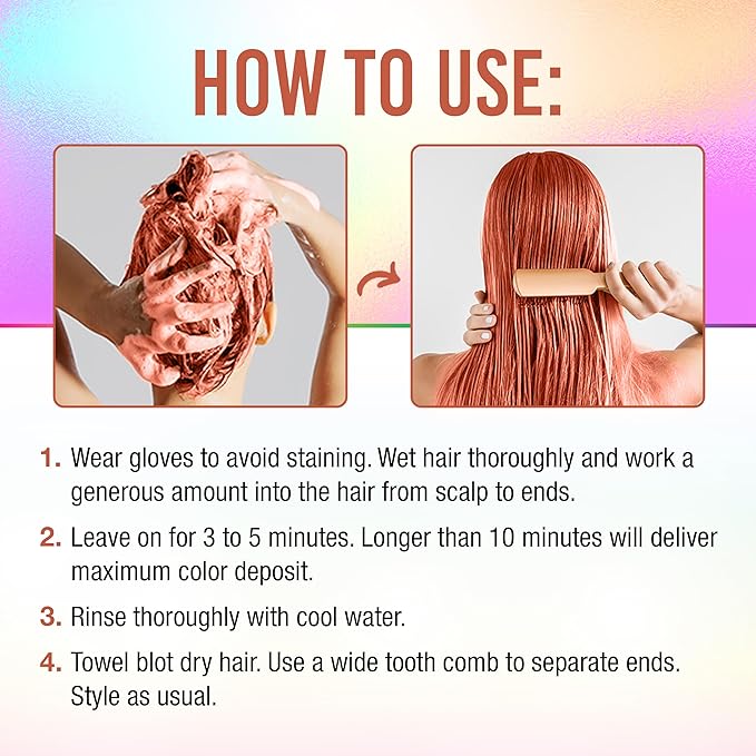 Punky Colour 3-in-1 Color Depositing Hair Cleanser & Conditioner, 8.5 fl oz. (AuburnAmazing)