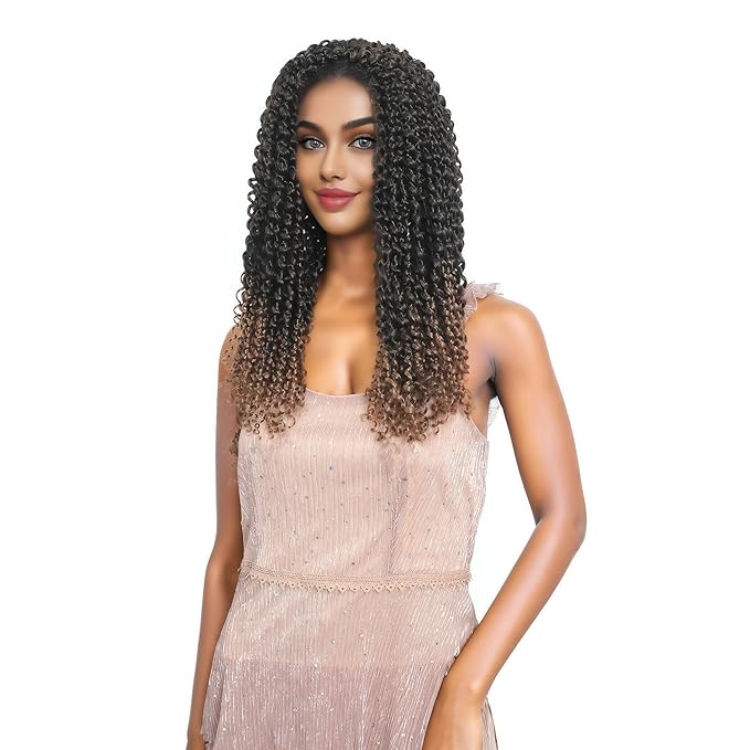 FUTAI Passion Twist Hair 7 Packs 18 Inch Pre Looped Water Wave Crochet Hair Bohemian Braids for Black Women