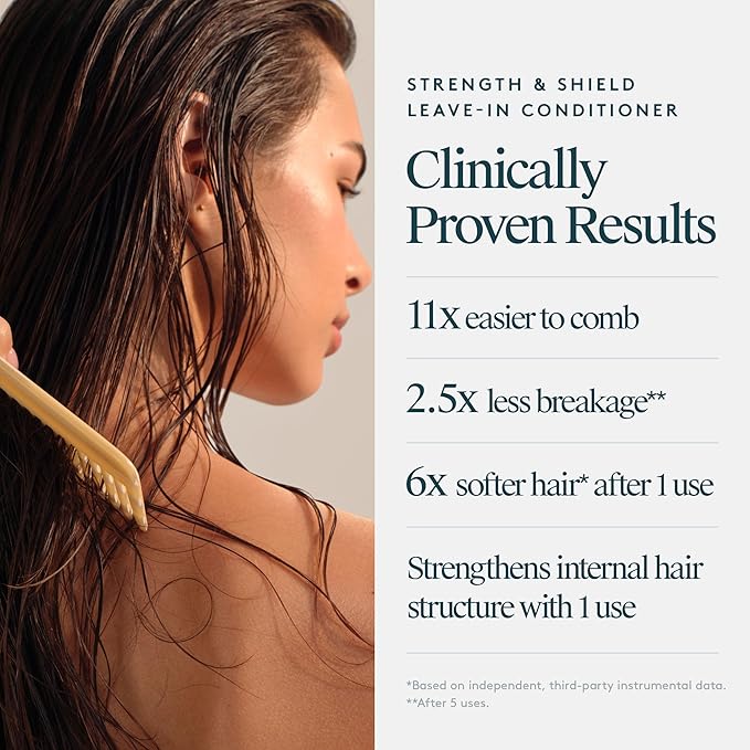 VIRTUE Strength and Shield Leave-In Conditioner, Detangles and Strengthens Hair, All Hair Types, Color Safe, 5 Fl Oz