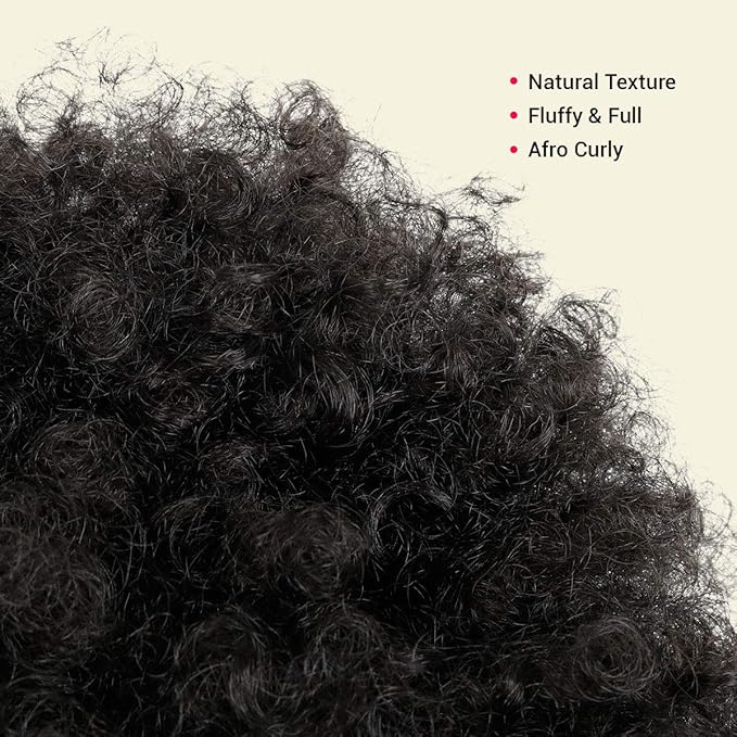 GLAM21USA Afro Puff Drawstring Ponytail Retro Kinky Curly Ponytail Wig Clip in Bun Hair Piece for Black Women Synthetic Hair Extension (MEDIUM, 2 (Dark Brown))