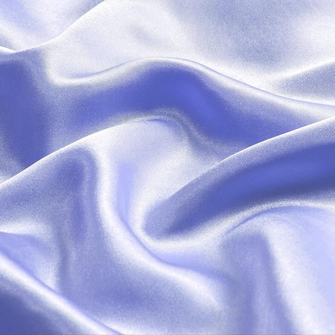 BEDELITE Satin Body Pillow Cover 2 Pack, Super Soft and Cooling Body Pillow Pillowcase for Hair and Skin, Breathable Silky Full Long Pillowcase Cover(20"x54", Lilac)