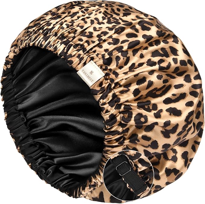 YANIBEST Silk Bonnet Satin Bonnet for Sleeping Women Men, Adjustable Double Layer Hair Bonnet for Curly Braids Reduce Frizz