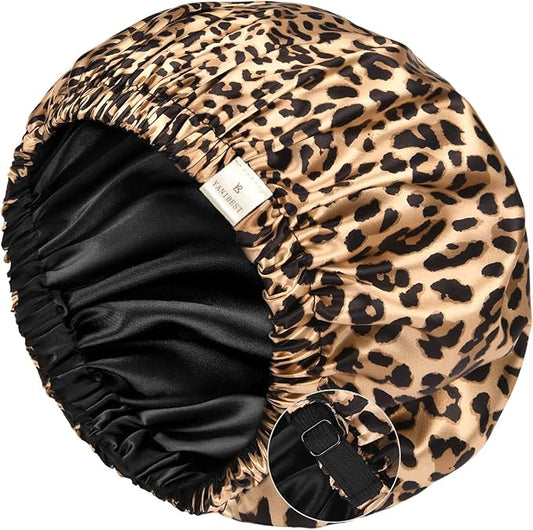 YANIBEST Silk Bonnet Satin Bonnet for Sleeping Women Men, Adjustable Double Layer Hair Bonnet for Curly Braids Reduce Frizz