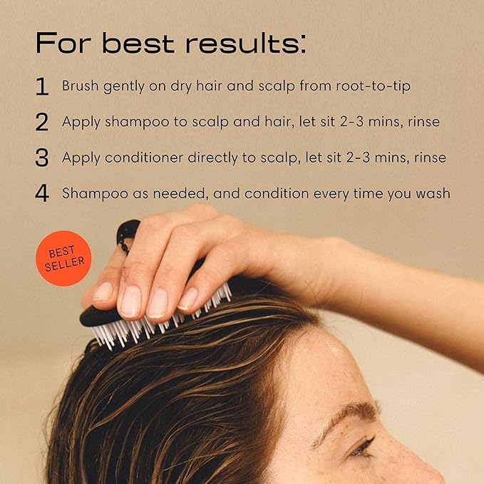 Jupiter Anti Dandruff Shampoo, Conditioner, & Scalp Scrubber for Flaky, Itchy & Dry Scalp - Hydrates & Reduces Flakes - Scalp Treatment & Hair Care Set - Color-Safe, Sulfate-Free, Paraben-Free