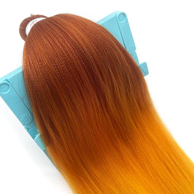 Ombre Braiding Hair Pre Stretched Color Ginger Golden Orange Crochet Braids Hair Extensions for Braiding Hypoallergenic Knotless Pre-Stretched Braiding Hair Ombre 26 Inch