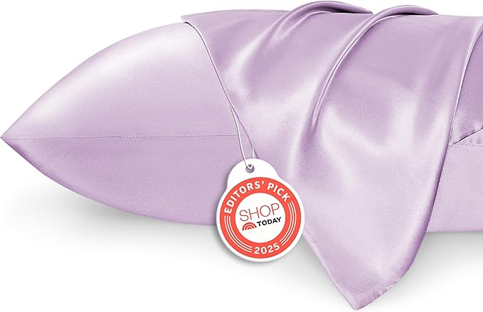 Bedsure Satin Pillowcase 2 Pack Similar to Silk Pillow Cases Standard Size, Pillow Case for Sleeping Women with Envelope Closure, Gifts for Women Men, Navy, 20x26 Inches, 2pcs