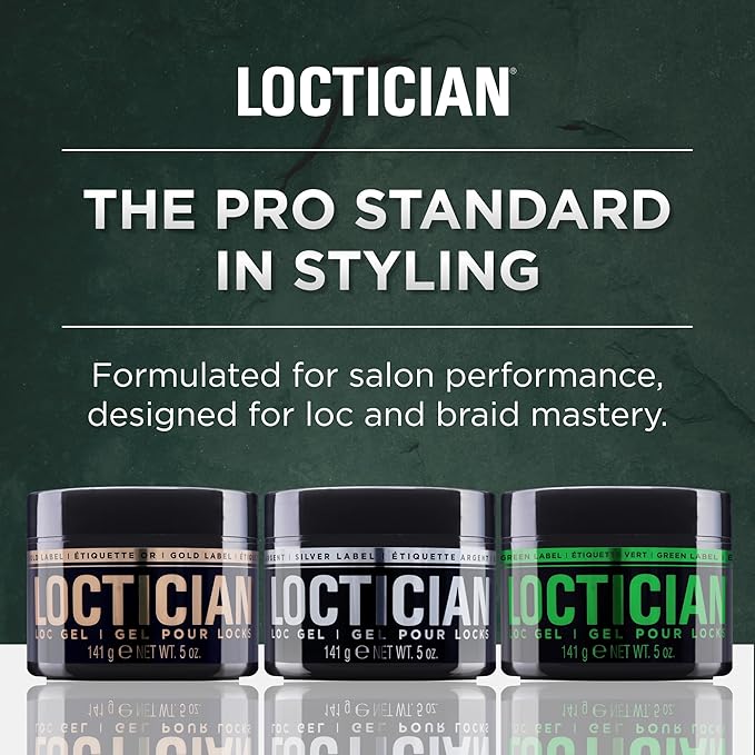 Style Factor Loctician Green 5 oz - Premium Pomade with Buriti & Avocado Oils Max Hold, Unscented, Clean, Expert Styling Gel for Locs, Twists, Braids for All Hair Types