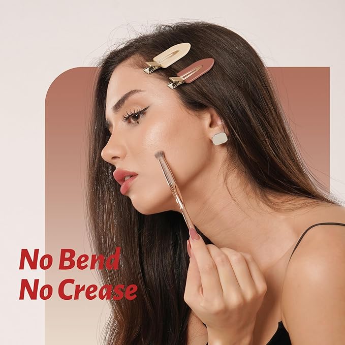 8 Pcs No bend Hair Clips No Crease Makeup Hair Clip Duckbill Clip No Dent Creaseless Alligator Hair Barrettes for Salon Hairstyle Women Girls Makeup Accessories (Black Coffee)