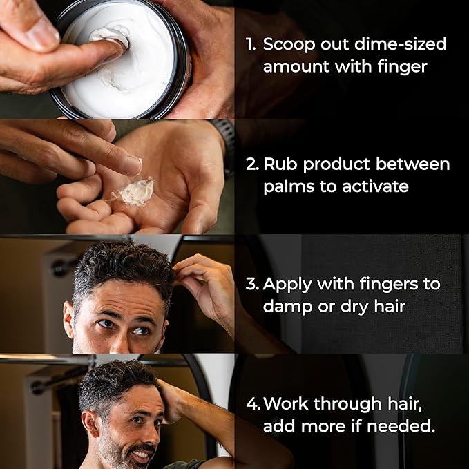 Blackwood For Men BioFuse Hair Cream Clay, Matte Finish Medium to Strong Hold Hair Styling Aid, Natural Hybrid that Texturizes, Moisturizes, Conditions, Adds Volume, Fights Frizz & Detangles, 3oz