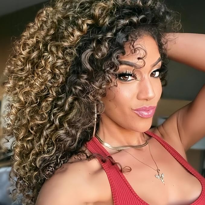 Vomella GoGo Curl Crochet Hair for Women 8 Packs12 Inch Water Wave Curly Crochet Hair Ocean Wave Beach Curl Synthetic Crochet Hair Extensions(T27#)