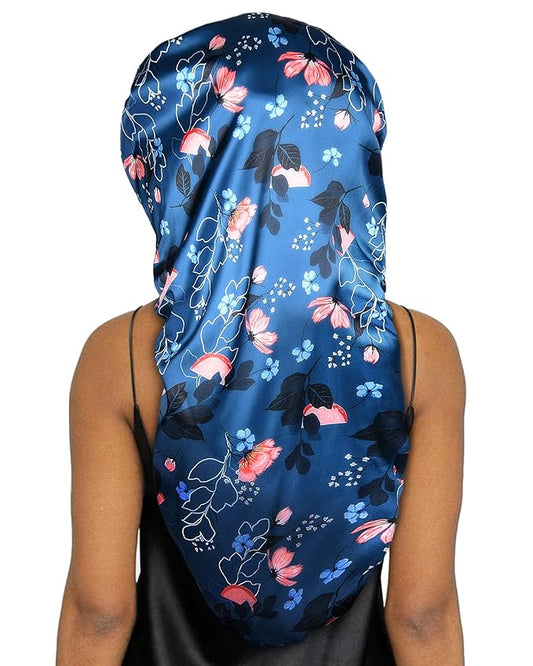 YANIBEST Long Bonnet Braid Bonnet for Sleeping Adjustable Satin Silk Bonnet for Braids Sleep Bonnet for Women Locs