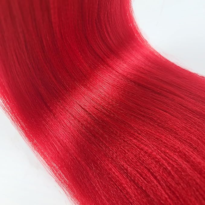 Red Boho Braiding Hair Pre stretched Boho Curly Deep Wave Crochet Boho Braids Prestretched Braiding Hair Extensions Synthetic Hypoallergenic Ez Braid Knotless