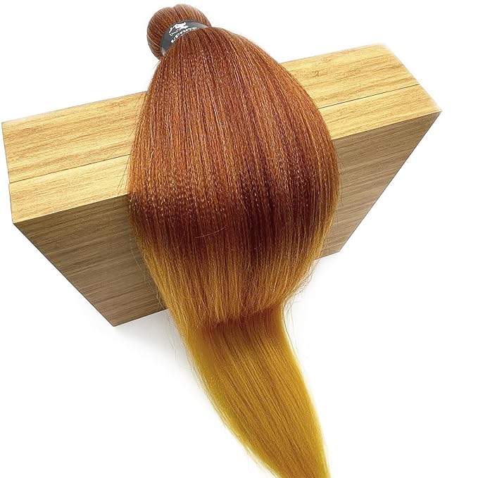 Ombre Braiding Hair Pre Stretched Ginger Golden Box Braids Kanekalo Colored Braiding Hair Extensions for Braiding Knotless Prestretched Pre Sectioned Braiding Hair Ombre 26 inch