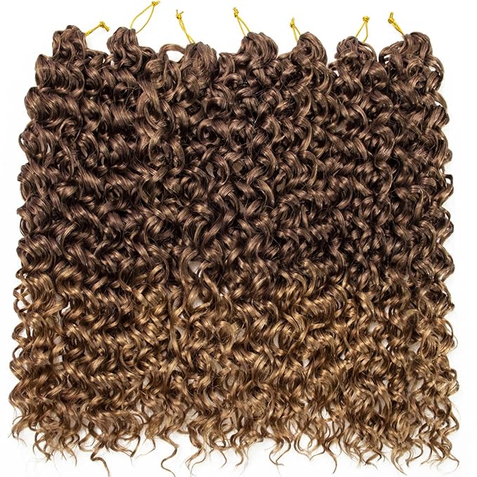 YXCHERISHAIR Curly Crochet Hair GoGo Curl Crochet hair for Women Deep Wave Braiding hair,Synthetic Bohemian Crochet Braid Water Wave Crochet hair Extensions(8Packs, 28Inch,33/27)
