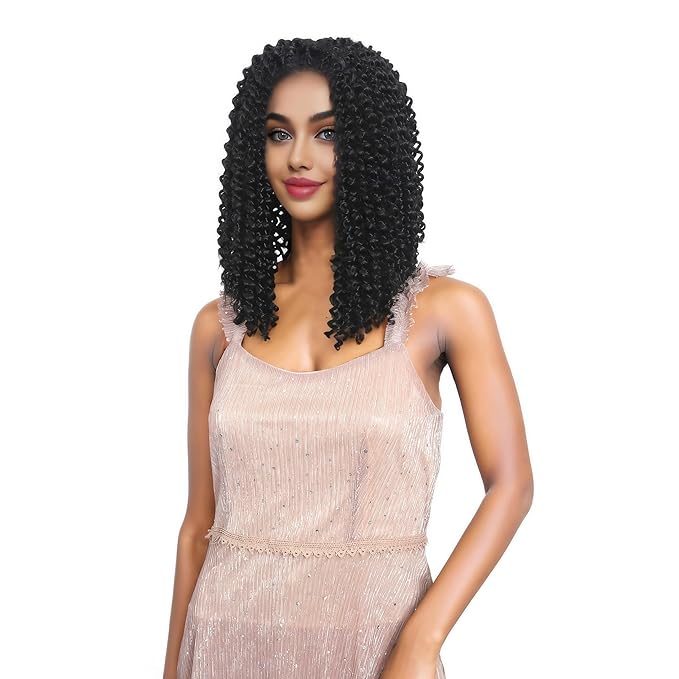 FUTAI Passion Twist Hair 7 Packs 154 Strands 12 Inch Pre Looped Water Wave Crochet Hair Bohemian Braids for Black Women