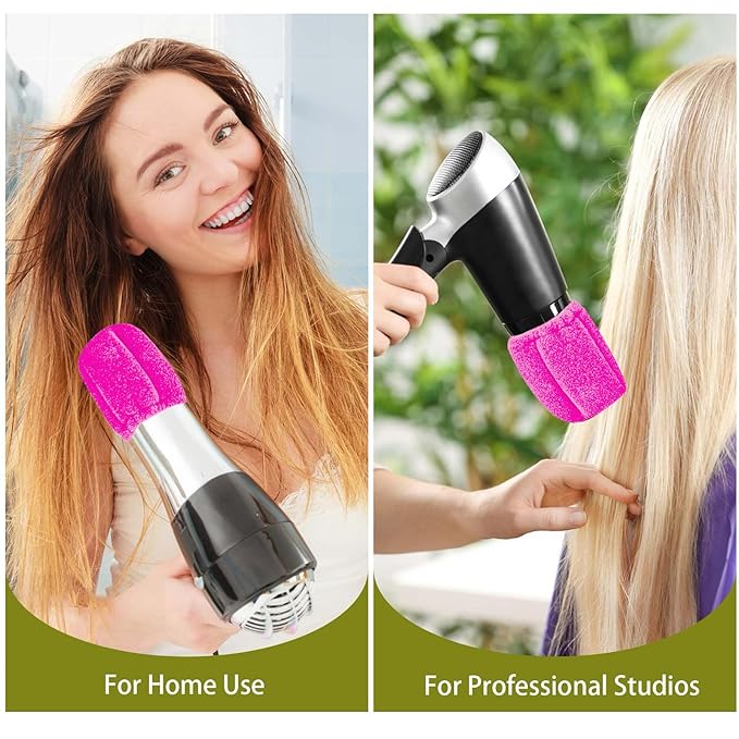 2Pcs Sock Diffuser for Hair Dryer, Universal Diffuser Hair Dryer Attachment Sock Curly Hair Blow Dryer with Diffuser for Curly Hair Diffuser Cap, Fits Most Every Size Blow Dryer (Pink)