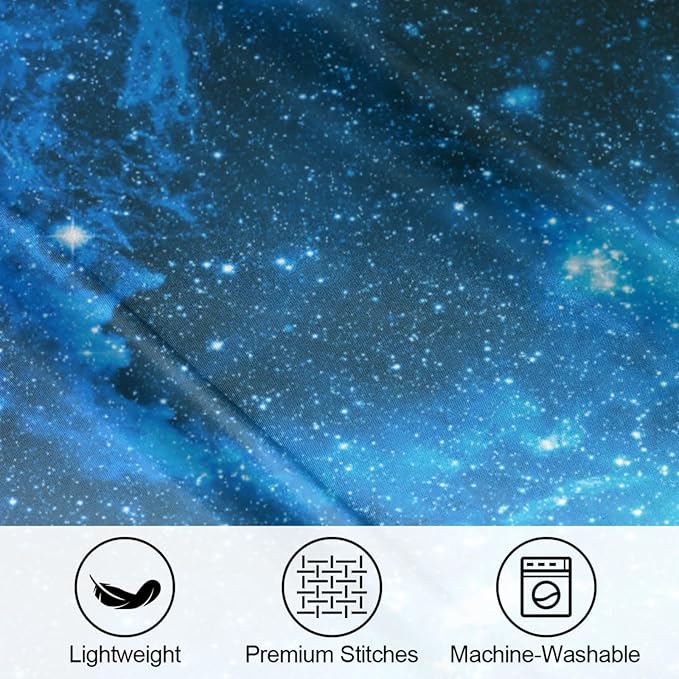 Galaxy Nebula Silky Satin Pillowcase for Hair & Skin, Bed Pillow Cases with Hidden Zipper Soft Breathable Pillow Covers for Sleeping Queen Size, 20x30in